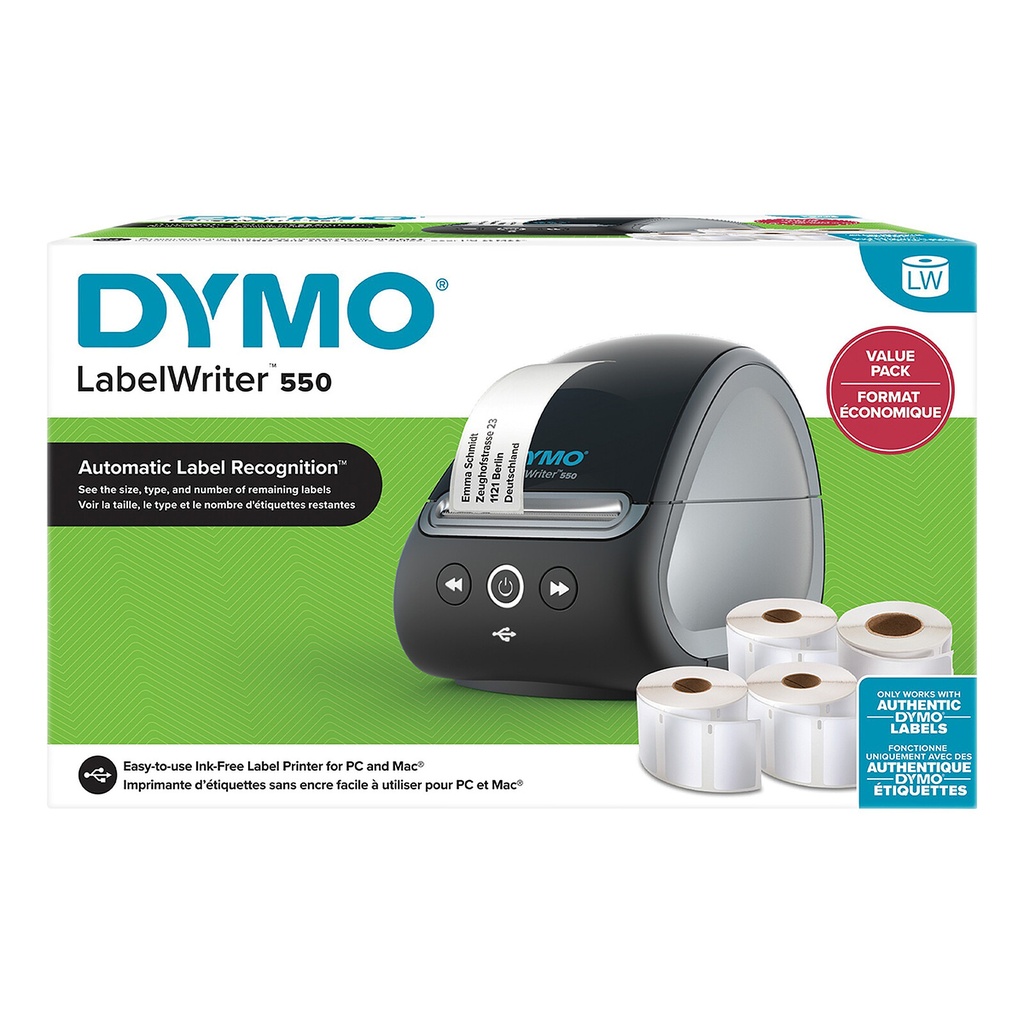 Imprimante DYMO 550 Pack 4 Rouleaux